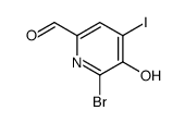 6-bromo-5-hydroxy-4-iodo-pyridine-2-carbaldehyde结构式