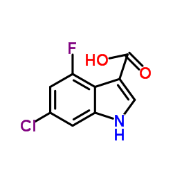 6-Chloro-4-fluoro-1H-indole-3-carboxylic acid Structure