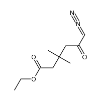 ethyl 6-diazo-3,3-dimethyl-5-oxohexanoate结构式