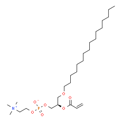 1-O-hexadecyl-2-acrylyl-sn-glycero-3-phosphocholine Structure