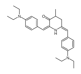 2,6-bis[[4-(diethylamino)phenyl]methylidene]-4-methylpiperidin-3-one结构式