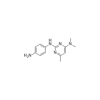 N2-(4-氨基苯基)-N4,N4,6三甲基-2,4-嘧啶二胺结构式
