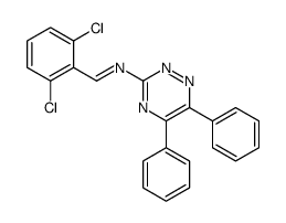 1-(2,6-dichlorophenyl)-N-(5,6-diphenyl-1,2,4-triazin-3-yl)methanimine Structure