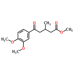 Methyl 5-(3,4-dimethoxyphenyl)-3-methyl-5-oxopentanoate结构式
