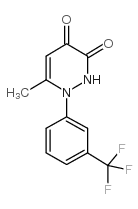 6-甲基-1-(3-(三氟甲基)苯基)-1,2-二氢吡嗪-3,4-二酮结构式