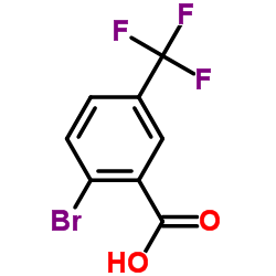 2-溴-5-三氟甲基苯甲酸结构式