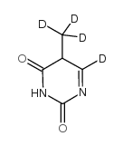 胸腺嘧啶-d4(甲基-d3,6-d1)结构式