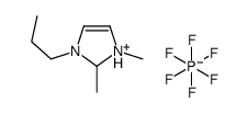 1-丙基-2,3-甲基咪唑六氟磷酸盐结构式