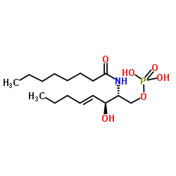 D-赤型C8神经酰胺-1-磷酸结构式