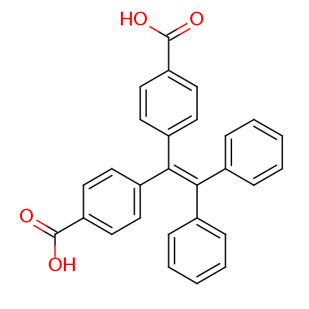 [1,2-二苯基-1,2-二(4-羧基苯基]乙烯结构式
