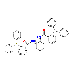 (1S,2S)-(-)-1,2-二氨基环己烷-N,N'-双(2'-二苯基磷苯甲酰)结构式