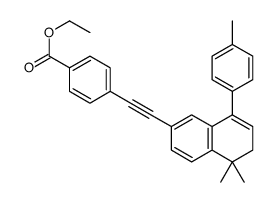 4-[(5,6-二氢-5,5-二甲基-8-(4-甲基苯基)-2-萘)乙炔]苯甲酸乙酯结构式