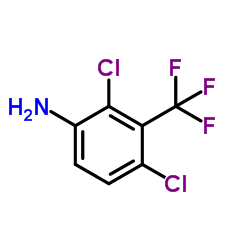 2,4-二氯-3-(三氟甲基)苯胺结构式