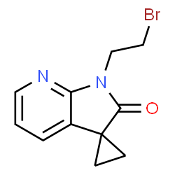 1'-(2-溴乙基)-1',2'-二氢螺[环丙烷-1,3'-吡咯并[2,3-b]吡啶] -2'-酮结构式