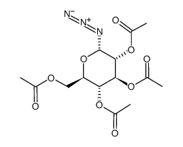 2,3,4,6-四-o-乙酰基-alpha-d-吡喃葡萄糖叠氮化物结构式