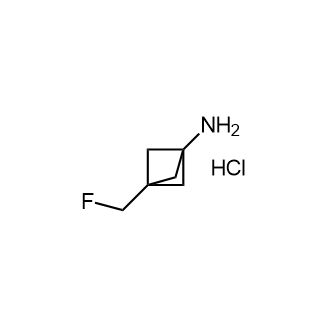3-(氟甲基)双环[1.1.1]戊-1-胺盐酸盐结构式
