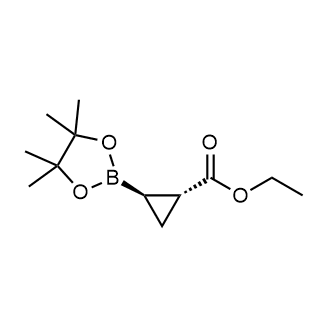 (1R,2R)-2-(4,4,5,5-四甲基-1,3,2-二噁硼烷-2-基)环丙烷-1-甲酸乙酯结构式