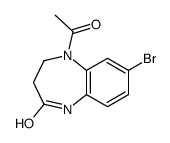 5-acetyl-7-bromo-3,4-dihydro-1H-1,5-benzodiazepin-2-one Structure