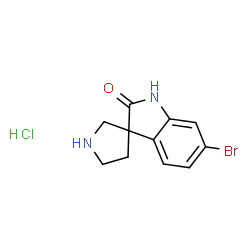 6-溴螺[二氢吲哚-3,3'-吡咯烷] -2-酮盐酸盐结构式