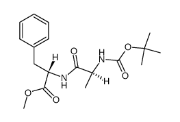N-tert-butyloxycarbonylalanylphenylalanine methyl ester Structure