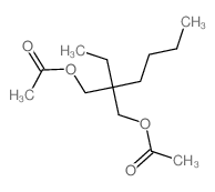 [2-(acetyloxymethyl)-2-ethyl-hexyl] acetate Structure