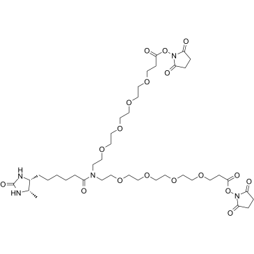 N-Desthiobiotin-N-bis(PEG4-NHS ester) Structure