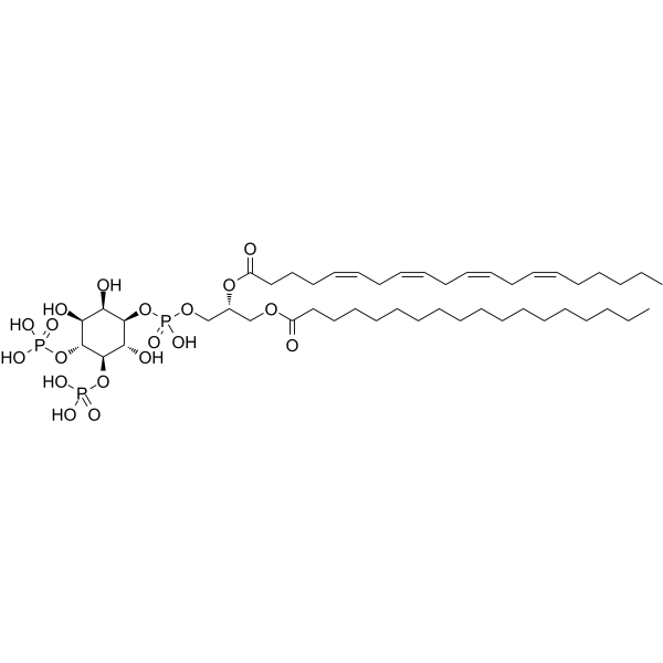 L-α-磷脂酰肌醇-4,5-双磷酸钠盐结构式