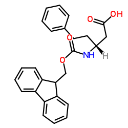 (R)-3-((((9H-芴-9-基)甲氧基)羰基)氨基)-5-苯基戊酸结构式
