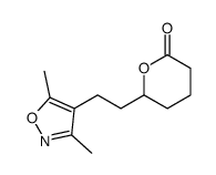 6-[2-(3,5-dimethyl-1,2-oxazol-4-yl)ethyl]oxan-2-one Structure