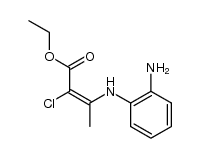 ethyl 3-(2-aminoanilino)-2-chlorobut-2-enoate结构式