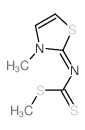 Carbamodithioic acid,(3-methyl-2(3H)-thiazolylidene)-, methyl ester (9CI)结构式