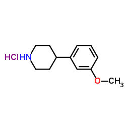4-(3-甲氧基苯基)哌啶盐酸盐结构式