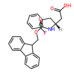 (R)-3-(Fmoc-氨基)-4-(2-氟苯基)丁酸结构式