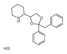 2-(2-benzyl-2-phenyl-1,3-dioxolan-4-yl)piperidin-1-ium,chloride结构式