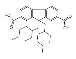 9,9-bis(2-ethylhexyl)fluorene-2,7-dicarboxylic acid结构式