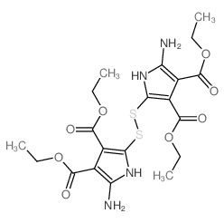 Tetraethyl 2,2-dithiobis(5-amino-1H-pyrrole-3,4-dicarboxylic acid) structure