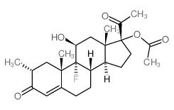 Pregn-4-ene-3,20-dione,17-(acetyloxy)-9-fluoro-11-hydroxy-2-methyl-, (2a,11b)- (9CI) Structure