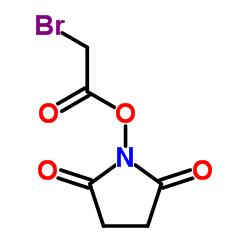 溴乙酸-N-琥珀酰亚胺酯结构式