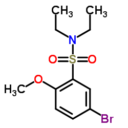 N,N-二乙基-5-溴-2-甲氧基苯磺酰胺结构式