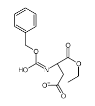 (3S)-4-ethoxy-4-oxo-3-(phenylmethoxycarbonylamino)butanoate结构式