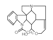 Curan-17-ol,1-acetyl-19,20-didehydro-17,- 18-epoxy-,(17R)- Structure