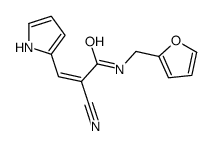 2-cyano-N-(furan-2-ylmethyl)-3-(1H-pyrrol-2-yl)prop-2-enamide Structure