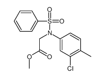 methyl 2-[N-(benzenesulfonyl)-3-chloro-4-methylanilino]acetate Structure