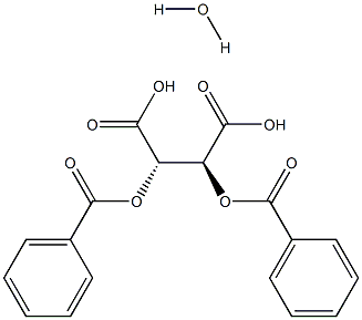 (+)-Dibenzoyl-D-tartaric acid Monohydrate结构式