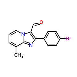 2-(4-BROMO-PHENYL)-8-METHYL-IMIDAZO[1,2-A]PYRIDINE-3-CARBALDEHYDE Structure