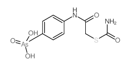 [4-[(2-carbamoylsulfanylacetyl)amino]phenyl]arsonic acid Structure