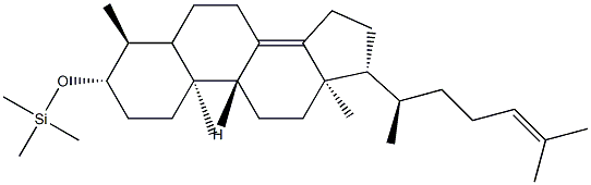 Trimethyl[[4α-methylcholesta-8(14),24-dien-3β-yl]oxy]silane结构式
