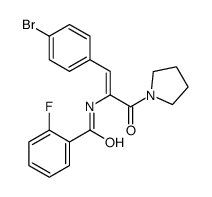 N-[(E)-1-(4-Bromophenyl)-3-oxo-3-pyrrolidin-1-yl-prop-1-en-2-yl]-2-fluoro-benzamide Structure