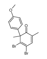 4,5-Dibromo-6-(4-methoxy-phenyl)-2,6-dimethyl-cyclohexa-2,4-dienone结构式