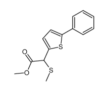 methylsulfanyl-(5-phenyl-thiophen-2-yl)-acetic acid methyl ester Structure